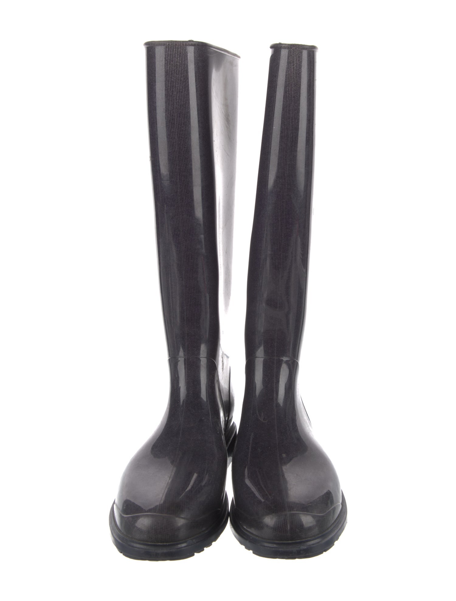 Burberry Super Nova Check Pattern Rubber Rain Boots